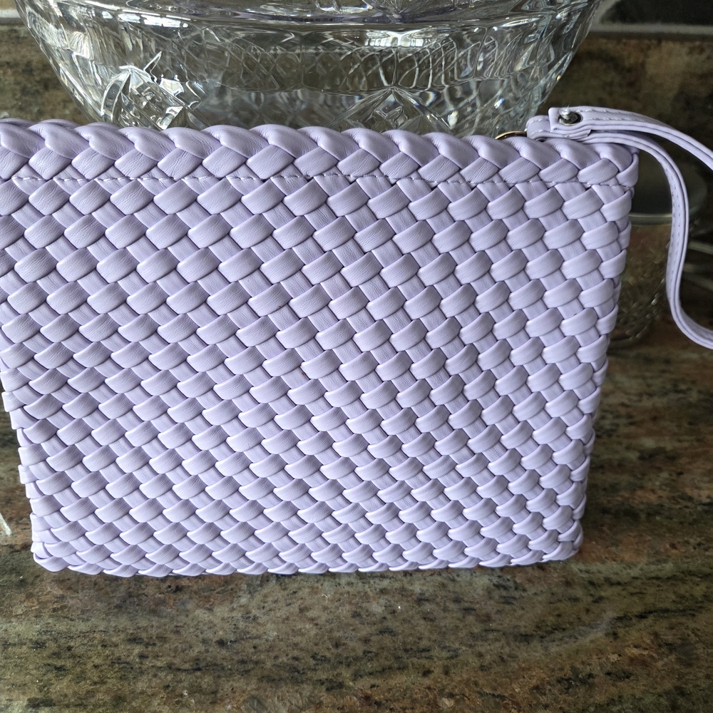 Rachel Zoe Lavender Woven Wristlet And Anuschka Wallet - Picture 7 of 11